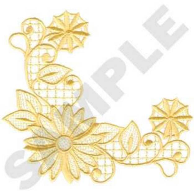 Picture of Daisy Scroll Machine Embroidery Design