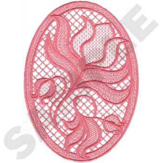 Picture of Tulip Scroll Machine Embroidery Design