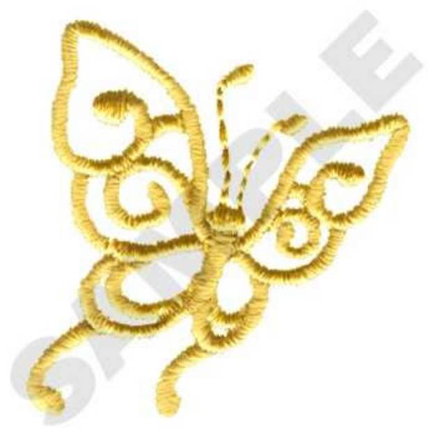 Picture of Butterfly Accent Machine Embroidery Design