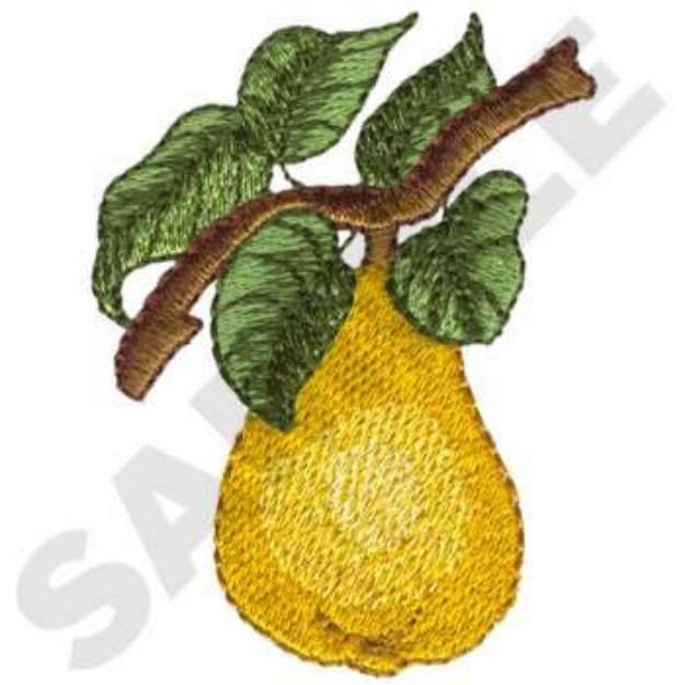 Picture of Pear Machine Embroidery Design