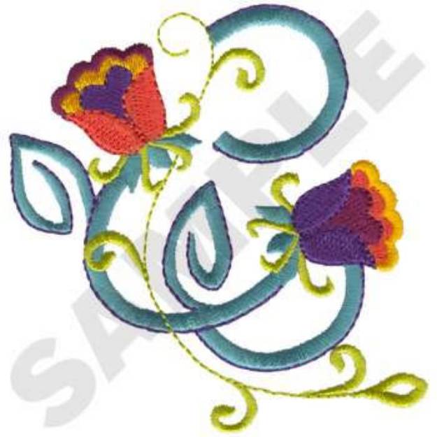 Picture of Floral Embellishment Machine Embroidery Design