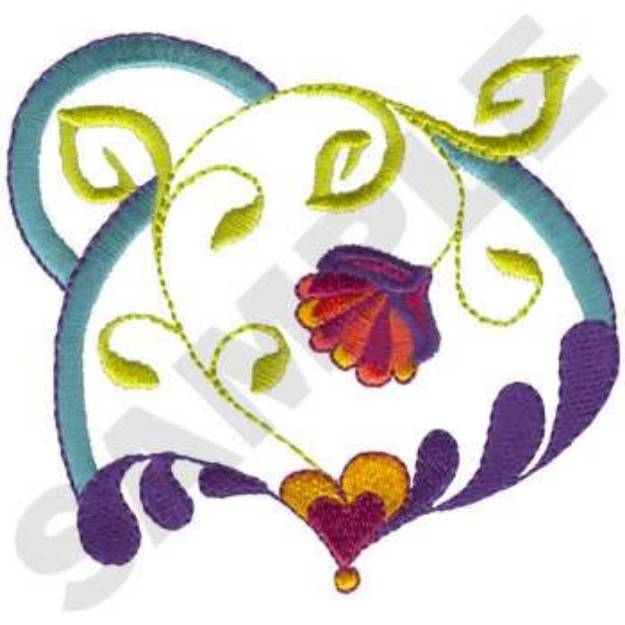 Picture of Floral Machine Embroidery Design