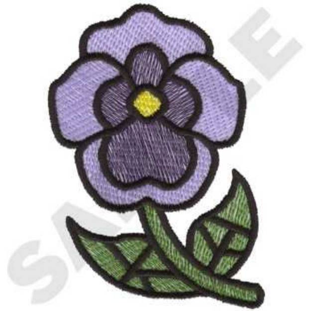 Picture of Pansy Machine Embroidery Design