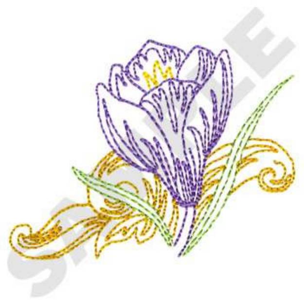 Picture of Crocus Machine Embroidery Design