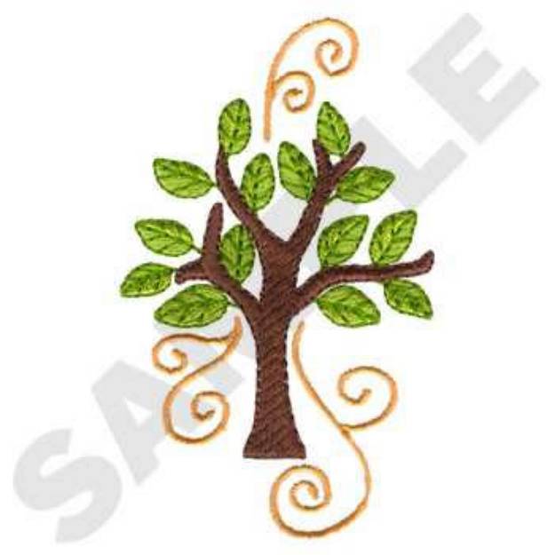 Picture of Swirly Tree Machine Embroidery Design