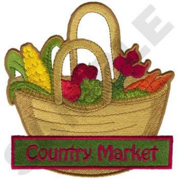 Picture of Vegetable Basket Machine Embroidery Design