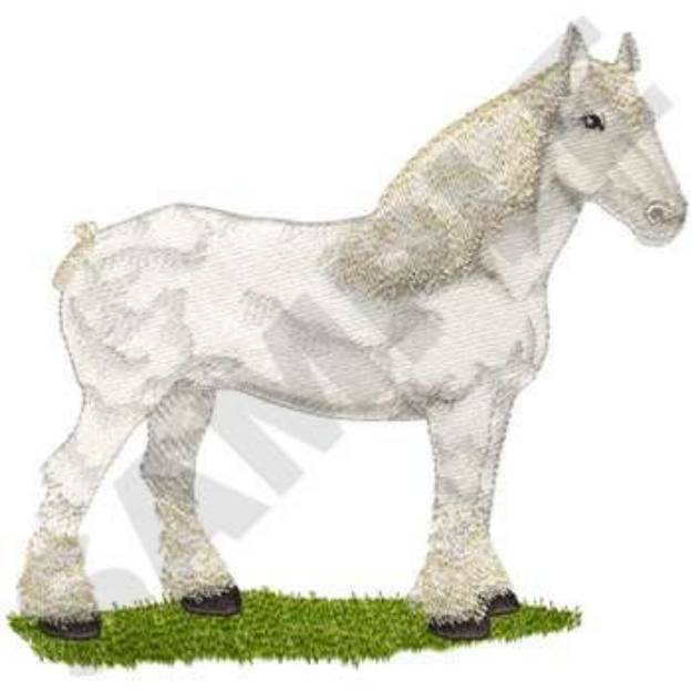 Picture of Boulonnais Horse Machine Embroidery Design