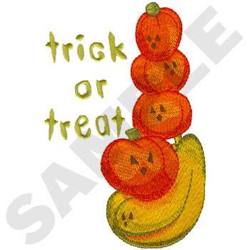 Trick Or Treat Pumpkins Machine Embroidery Design