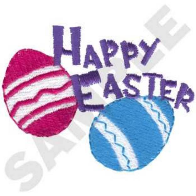 Picture of Happy Easter Machine Embroidery Design