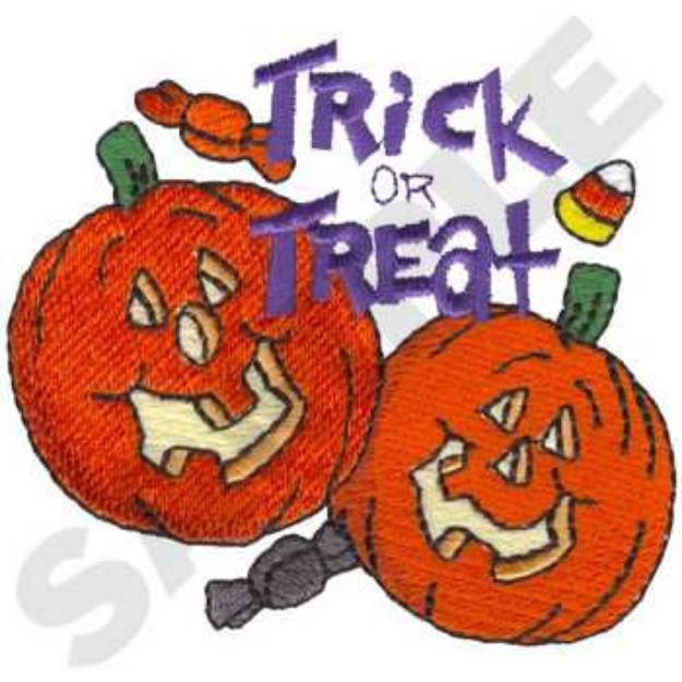 Picture of Trick Or Treat Machine Embroidery Design