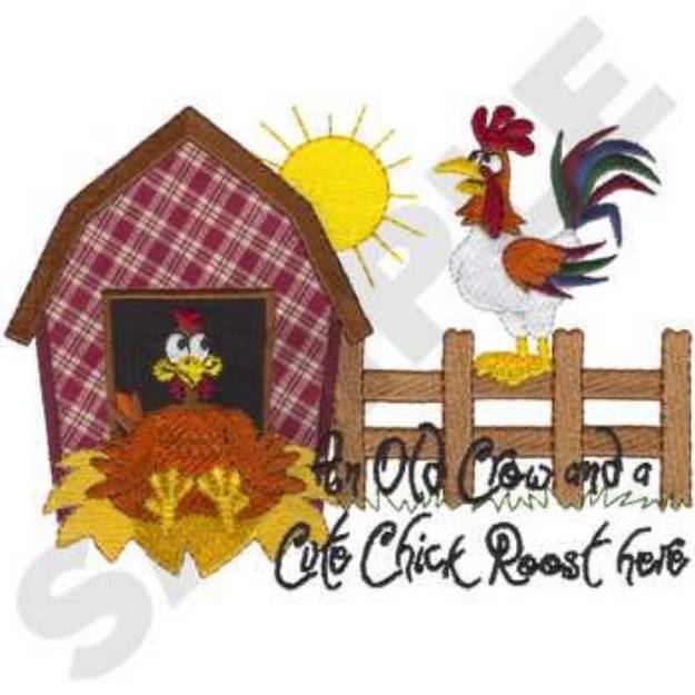 Picture of Old Crow Applique Machine Embroidery Design