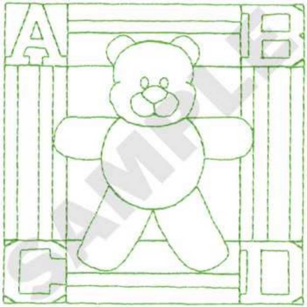 Picture of Teddy Bear Quilt Machine Embroidery Design