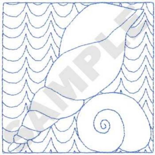 Picture of Sea Shell Quilt Machine Embroidery Design