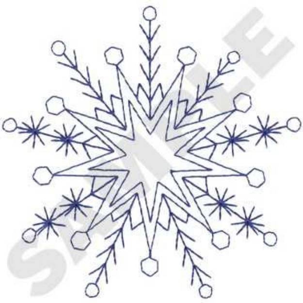 Picture of Snowflake Quilt Machine Embroidery Design