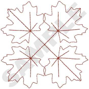 Fall Leaves Quilt Machine Embroidery Design