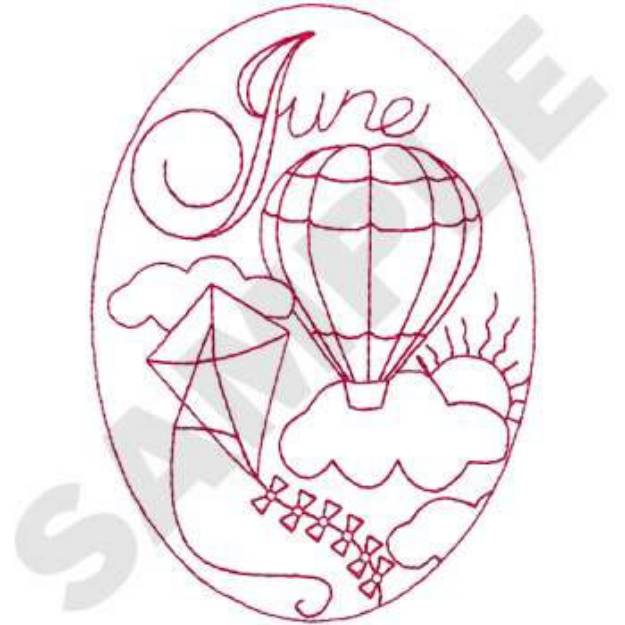 Picture of June Scene Machine Embroidery Design