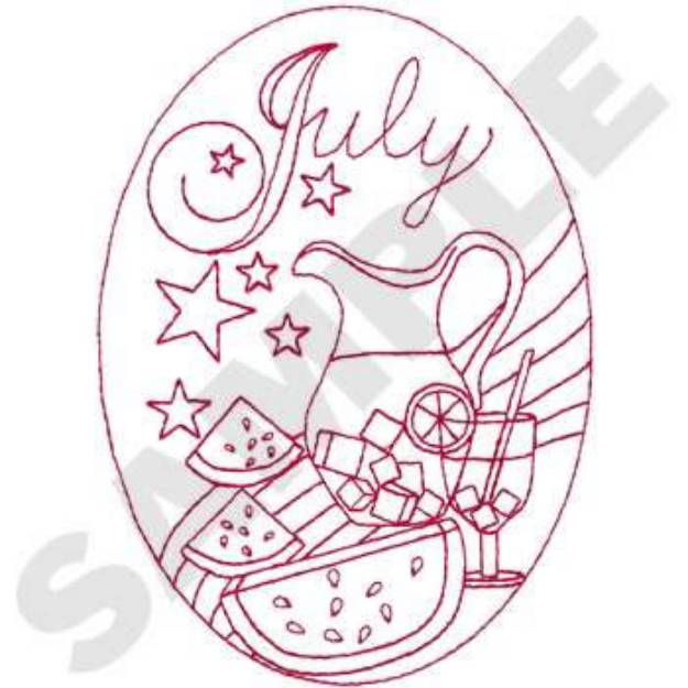 Picture of July 4th Machine Embroidery Design