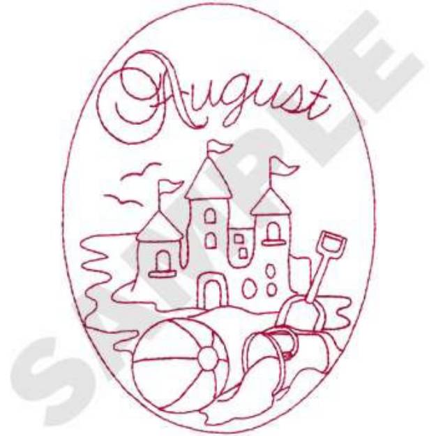 Picture of August Scene Machine Embroidery Design