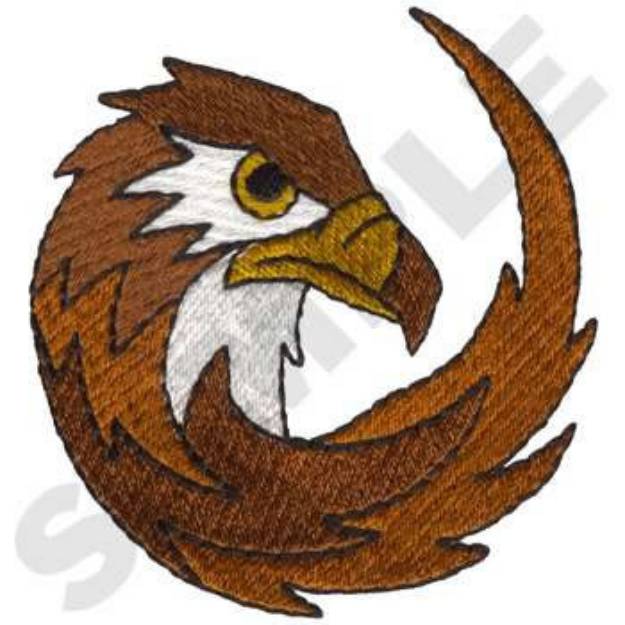 Picture of Hawk Head Machine Embroidery Design