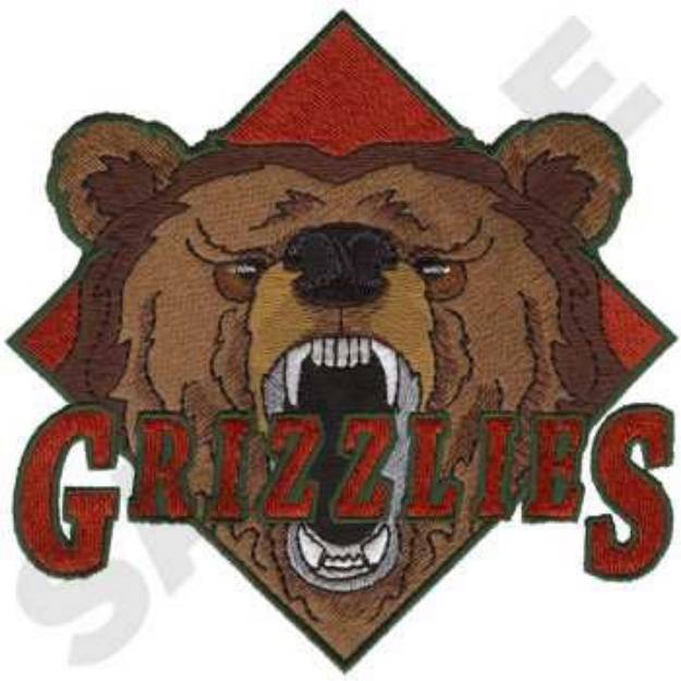 Picture of Grizzlies Mascot Machine Embroidery Design