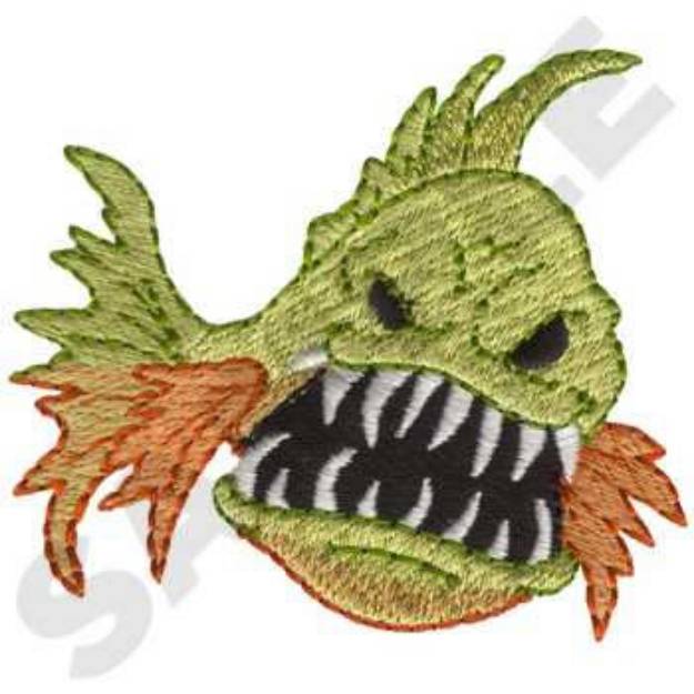 Picture of Piranha Mascot Machine Embroidery Design