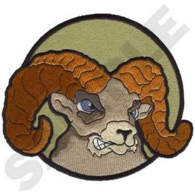 Picture of Rams Mascot Machine Embroidery Design