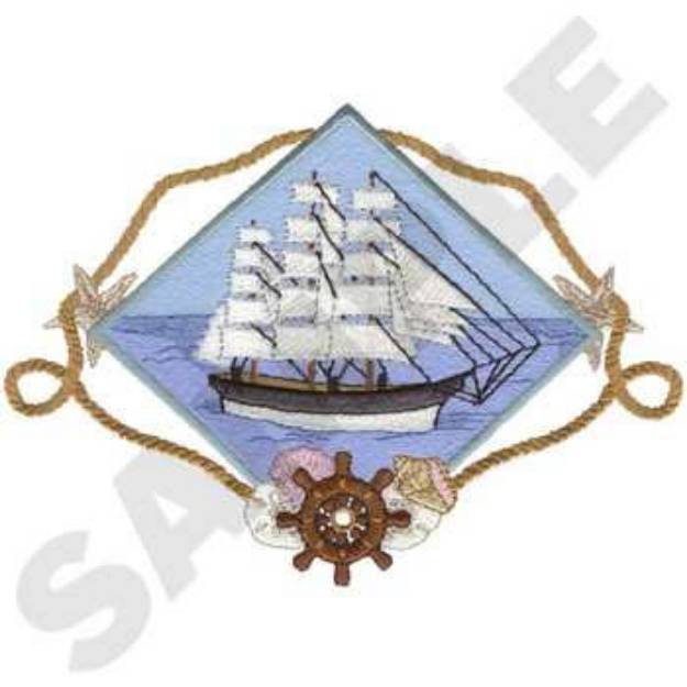 Picture of Clipper Ship Machine Embroidery Design