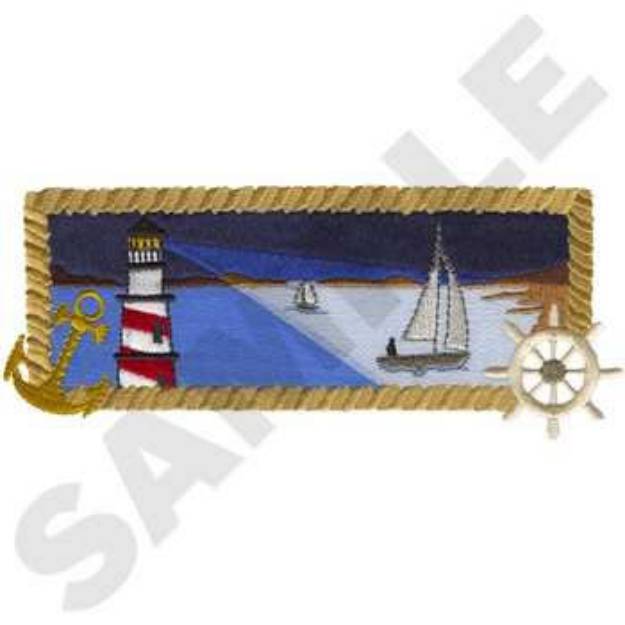 Picture of Lighthouse Scene Machine Embroidery Design