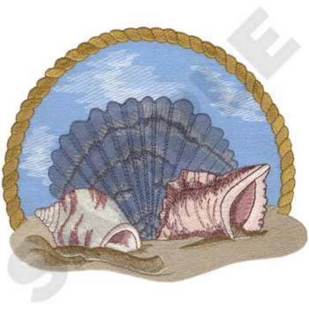 Picture of Seashells Machine Embroidery Design