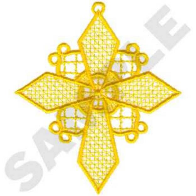 Picture of Decorative Cross Machine Embroidery Design