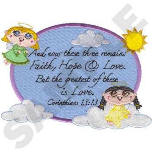 Picture of Corinthians 13:13 Machine Embroidery Design