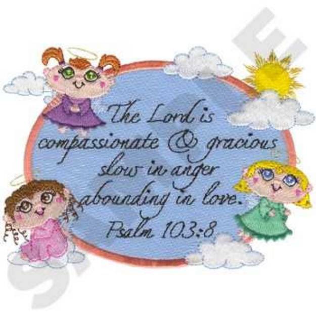 Picture of Psalm 103:8 Machine Embroidery Design