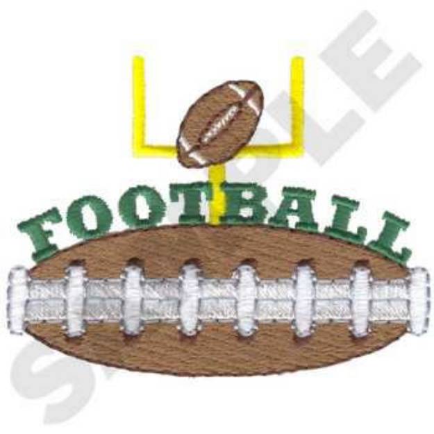 Picture of Football Goal Machine Embroidery Design