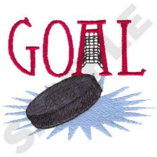 Picture of Hockey Goal Machine Embroidery Design