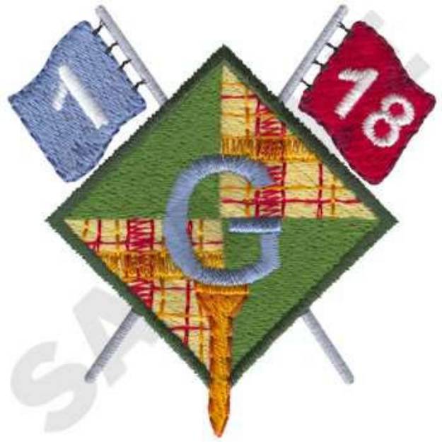 Picture of Golf Flags Machine Embroidery Design