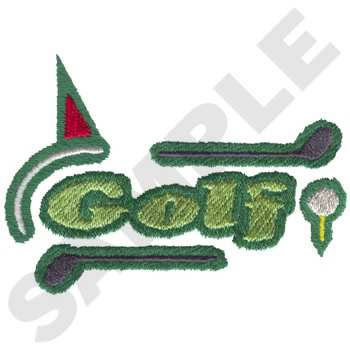 Golf Logo Machine Embroidery Design