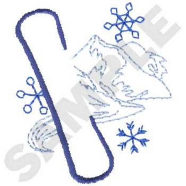 Picture of Snowboarding Machine Embroidery Design