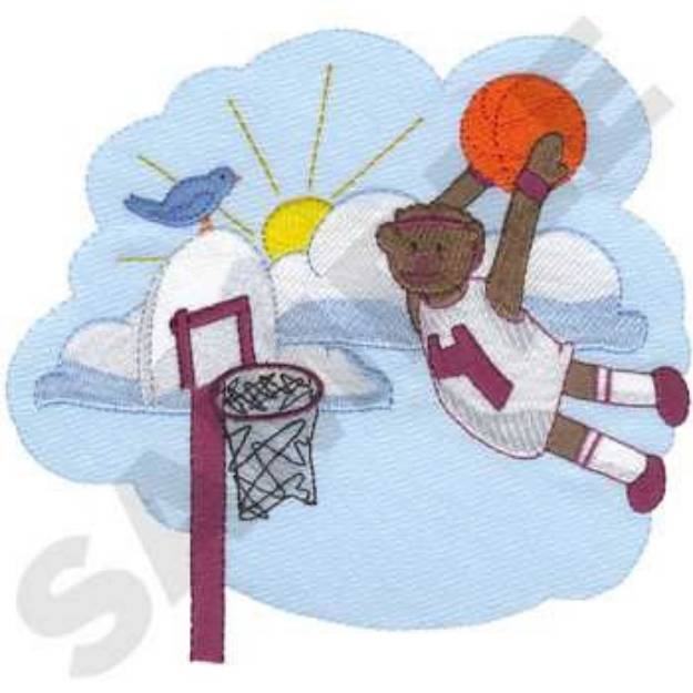 Picture of Kids Basketball Machine Embroidery Design