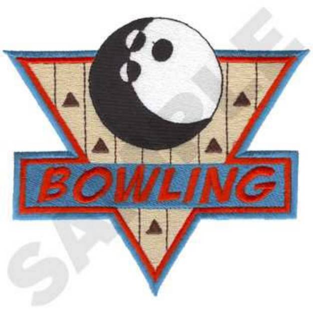 Picture of Bowling Logo Machine Embroidery Design