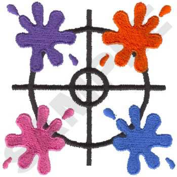 Paintball Target Machine Embroidery Design