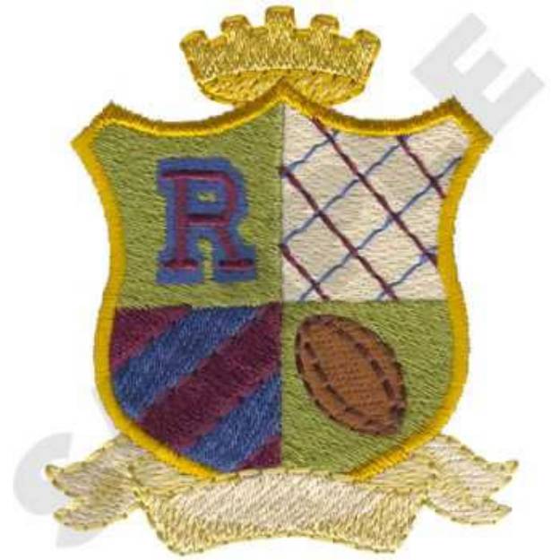 Picture of Rugby Crest Machine Embroidery Design