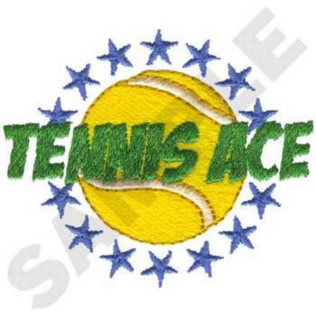 Picture of Tennis Ace Machine Embroidery Design