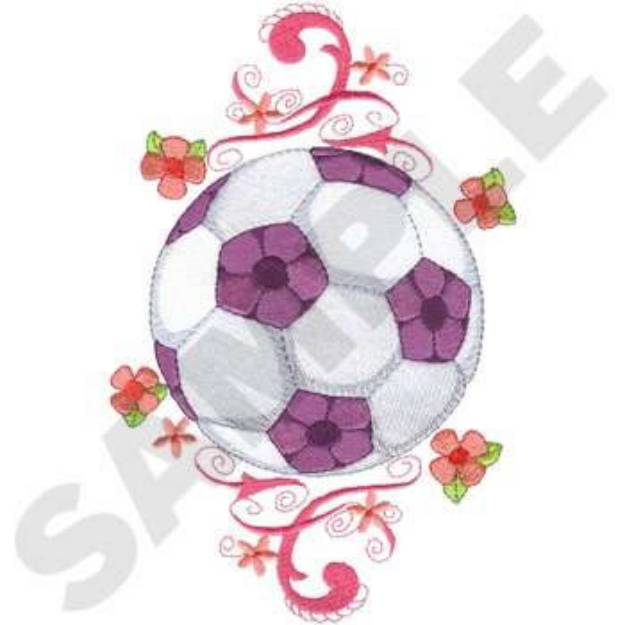 Picture of Girls Soccer Machine Embroidery Design