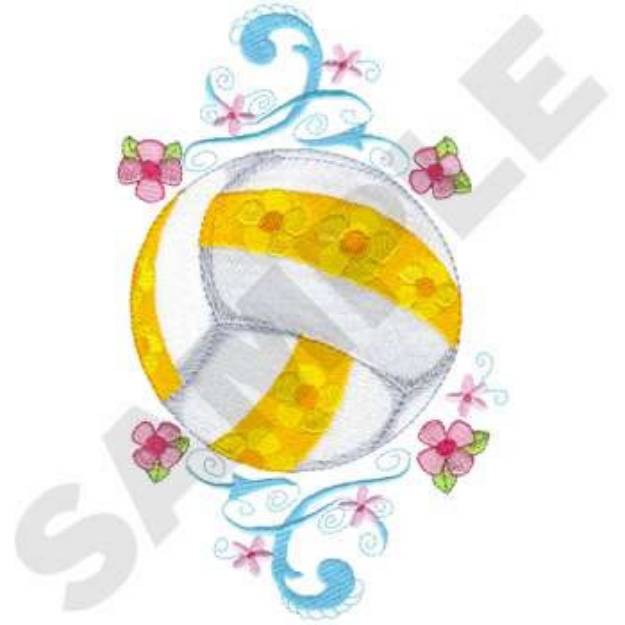 Picture of Girls Volleyball Machine Embroidery Design