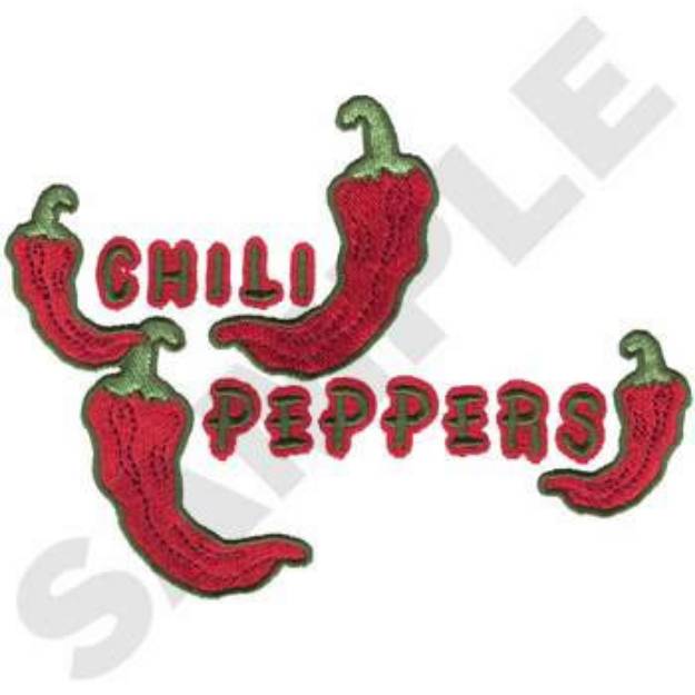 Picture of Chili Peppers Machine Embroidery Design