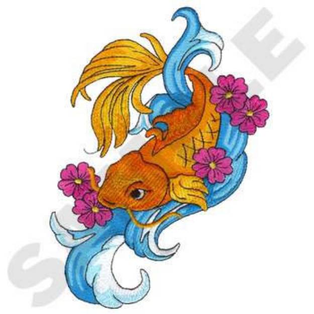 Picture of Koi Fish Machine Embroidery Design