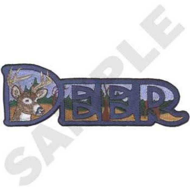 Picture of Deer Text Machine Embroidery Design