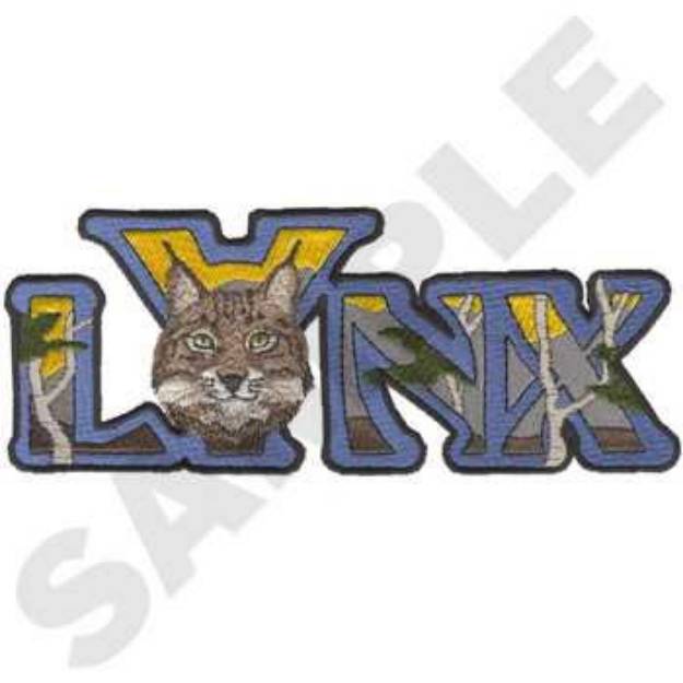 Picture of Lynx Text Machine Embroidery Design