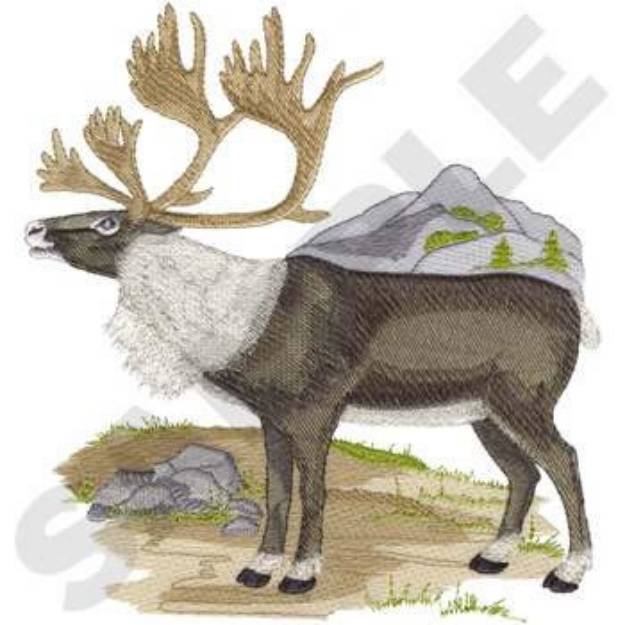 Picture of Reindeer Scene Machine Embroidery Design