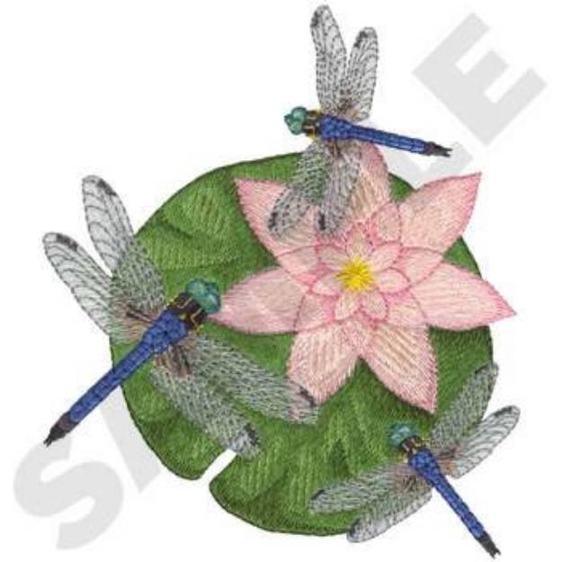 Picture of Dragonflies Machine Embroidery Design